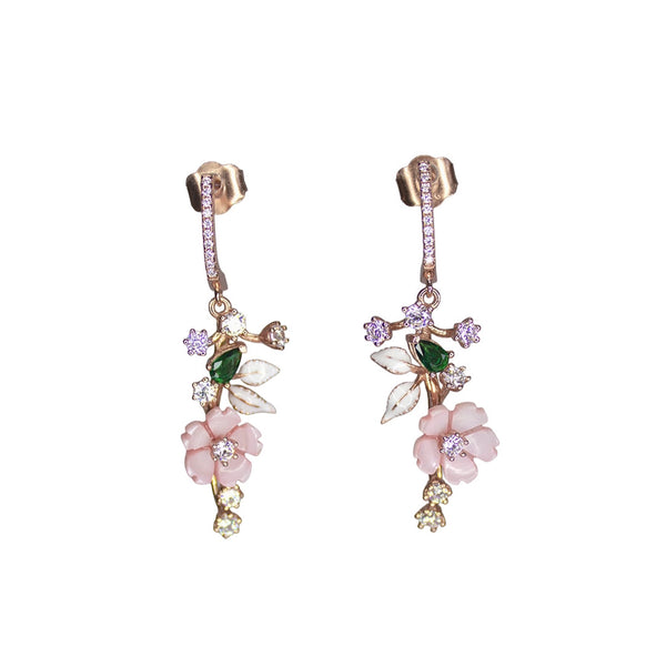 Blossom Vine MOP Drop Earrings