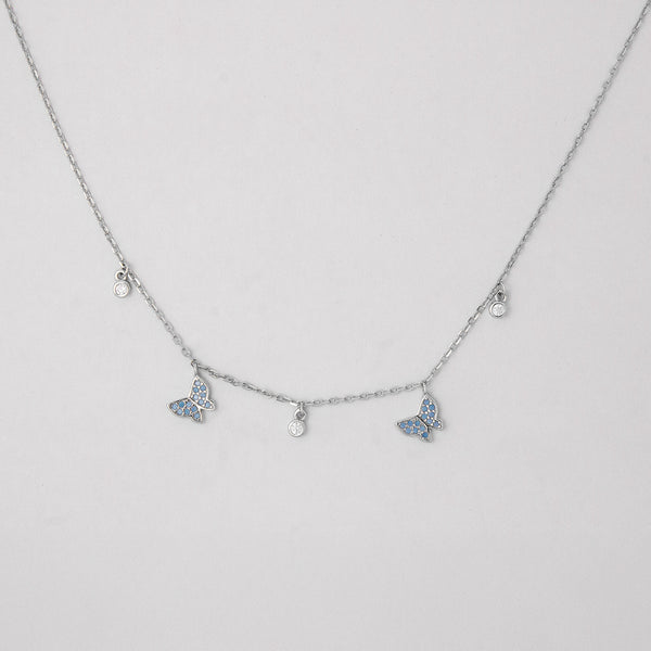 Enamel Butterfly Charm Necklace