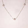 Elegant Pave Ball Station Necklace