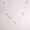 Elegant Pave Ball Station Necklace