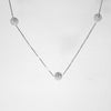 Elegant Pave Ball Station Necklace