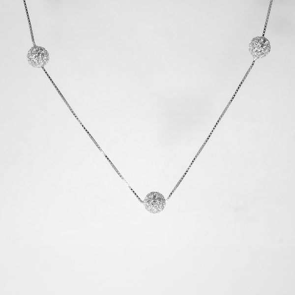 Pavé Ball Chain Necklace