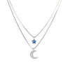 Celestial Moon & Star Layered Necklace