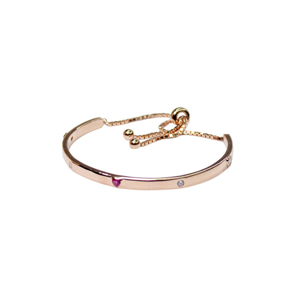 Heart Accent Adjustable Kada - RoseGold