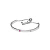 Delicate Heart Accent Adjustable Bangle