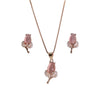Blush Bloom Teardrop Floral Necklace