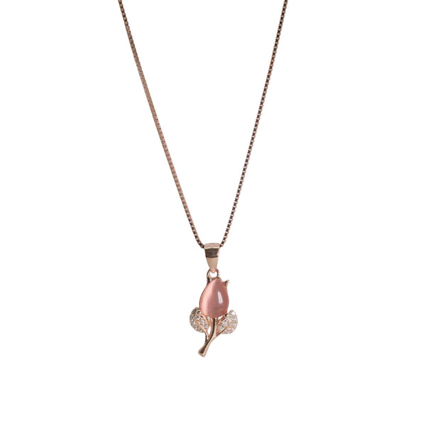 Blush Bloom Teardrop Floral Necklace