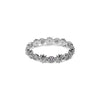 Floral Eternity Band Ring - Silver, 9