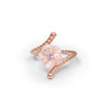 Rose Gold Floral Wrap Ring - 8