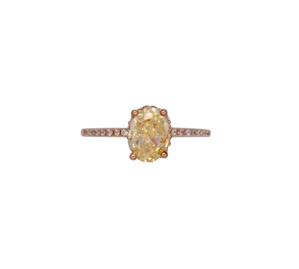 Oval Solitaire Spark Ring