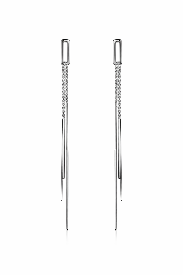 Noir Link Threader Earrings