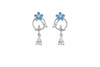 Blue Bloom Drop Studs