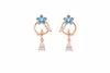 Blue Bloom Drop Studs