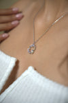 Rosé Bloom Circle Necklace