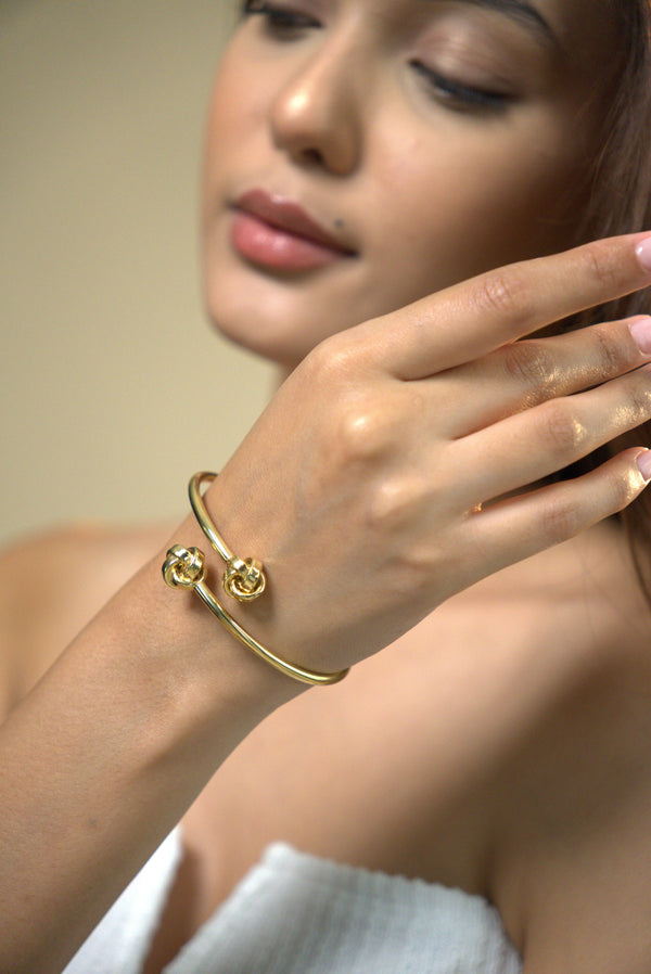 Eterna Knot Open Cuff Bracelet