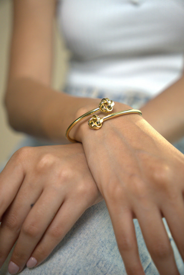 Eterna Knot Open Cuff Bracelet