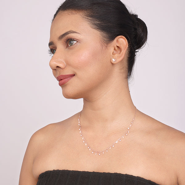 Dangling Disc Charm Necklace