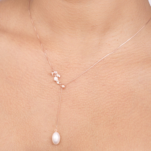 Stellar Pearl Drop Y-Necklace Set