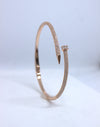 Iconic Nail Crystal Open Cuff Bracelet
