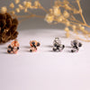 Mickey Mouse-Inspired Stud Earrings – Rose Gold & Silver Options