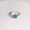 Kids Charming Blue Flower Adjustable Ring