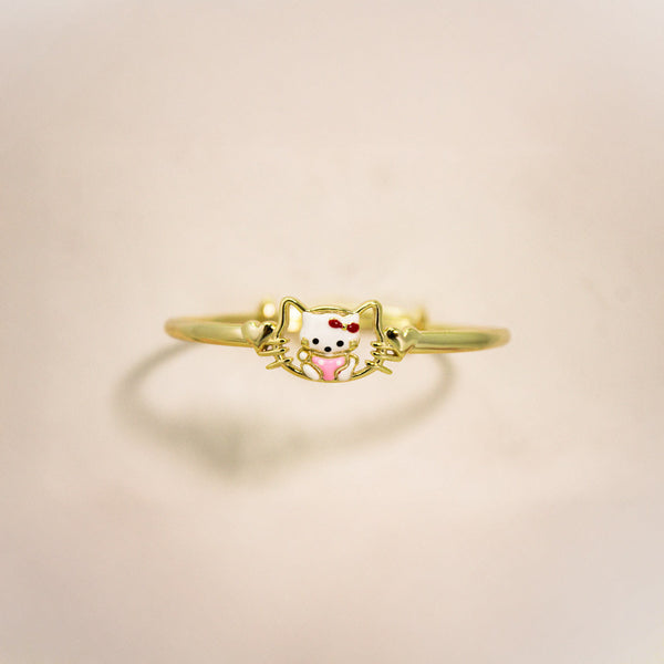 Kids Kitten Bracelet - Gold