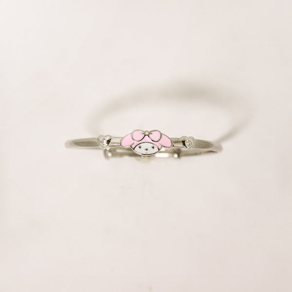 Adorable Pink Bow Puppy Bangle Bracelet – Cute & Playful Charm 🎀🐶