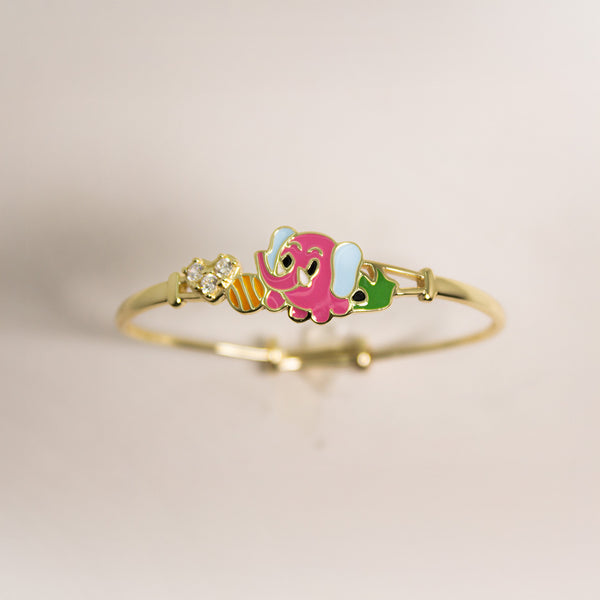 Whimsical Pink Elephant Bangle Bracelet – Playful & Unique 🐘💕