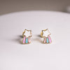 Kids Shooting Star Enamel Earrings - RoseGold