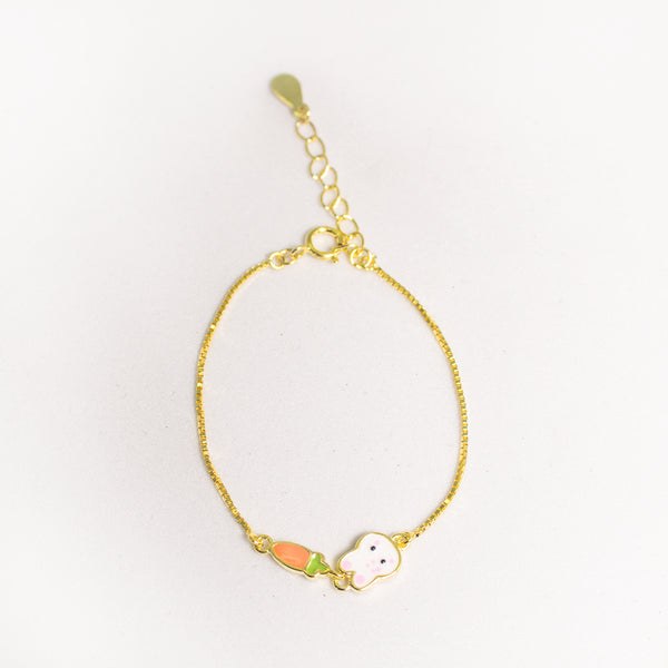 Adorable Bunny & Carrot Bracelet 🐰🥕