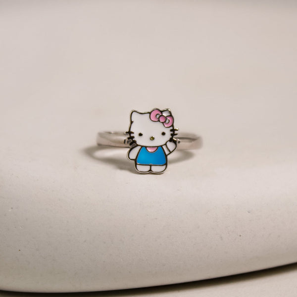 Kids Cat Enamel Ring