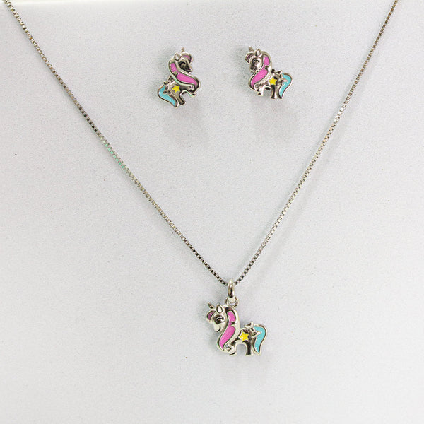 Magical Unicorn Jewelry Set - Silver