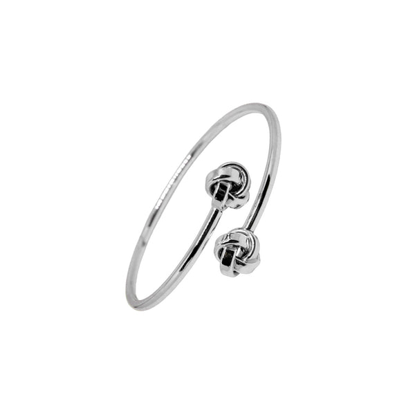 Timeless Love Knot Bangle – Gold & Silver Finishes