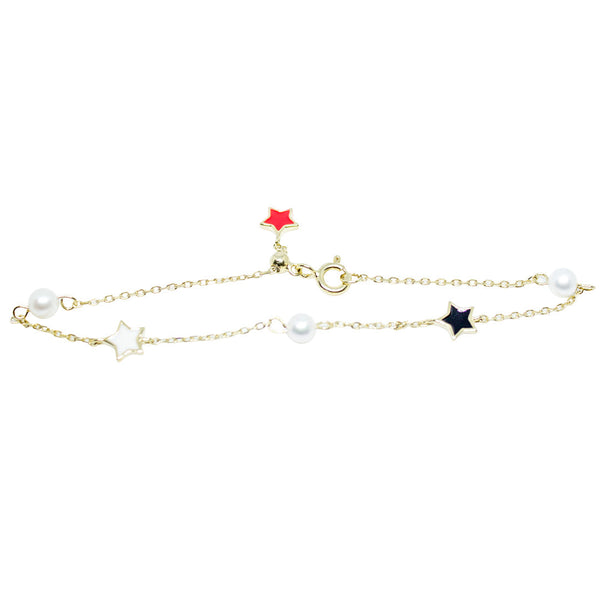 Celestial Pearl & Star Bracelet
