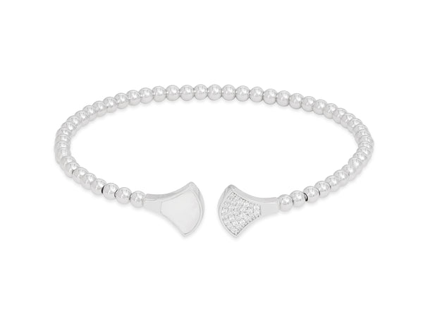 Luna Bead Open Cuff Bracelet