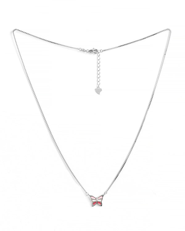 Butterfly Enamel Charm Necklace