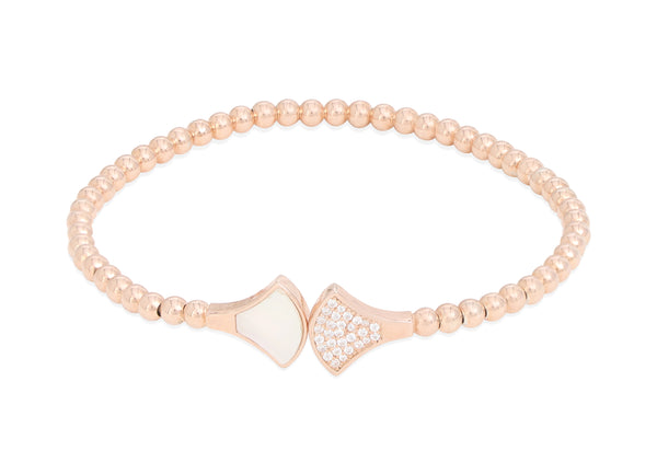 Luna Bead Open Cuff Bracelet