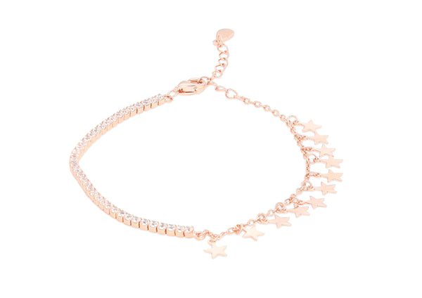Star Charm CZ Tennis Bracelet