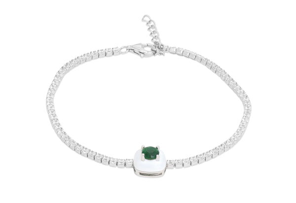 Emerald Glow Tennis Bracelet