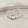 Champagne Radiance Emerald Ring