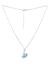 Pirouette Blue Enamel Necklace