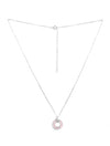 Blush Halo Circle Pendant Necklace