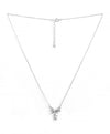 Silver Bow Charm Necklace