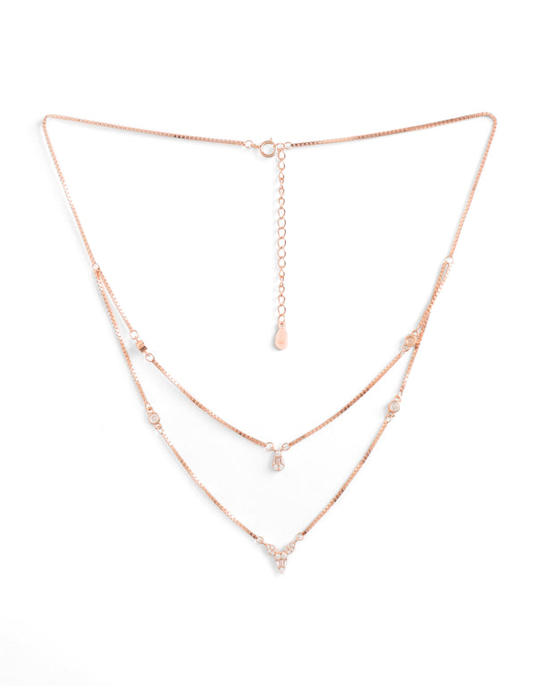 Layered Butterfly Charm Necklace