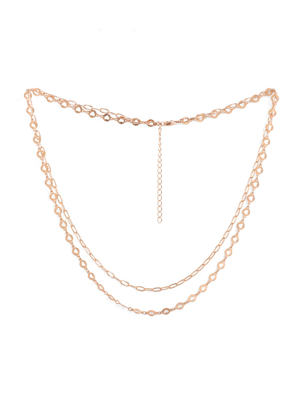 Layered Heart Link Necklace
