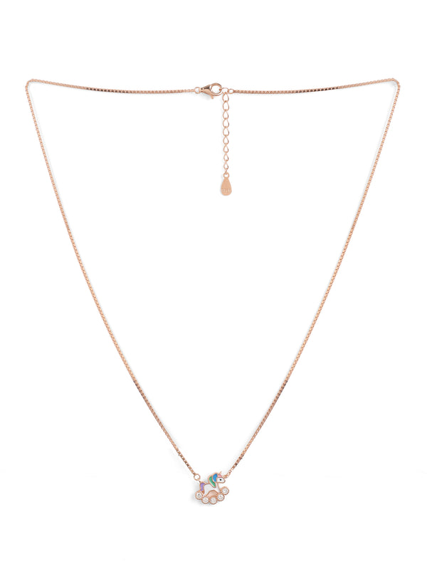 Enamel Unicorn Charm Necklace