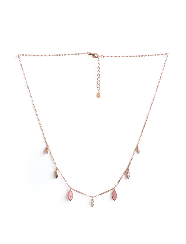 Evil Eye Enamel Charm Necklace