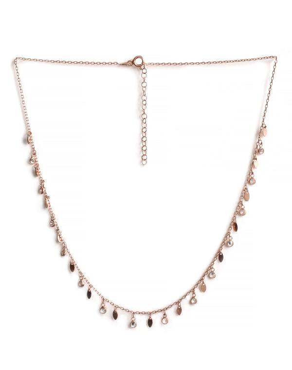 Dangling Disc Charm Necklace