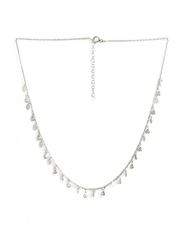 Dangling Disc Charm Necklace