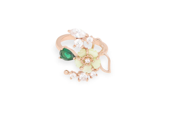 Floral Vine Statement Adjustable Ring